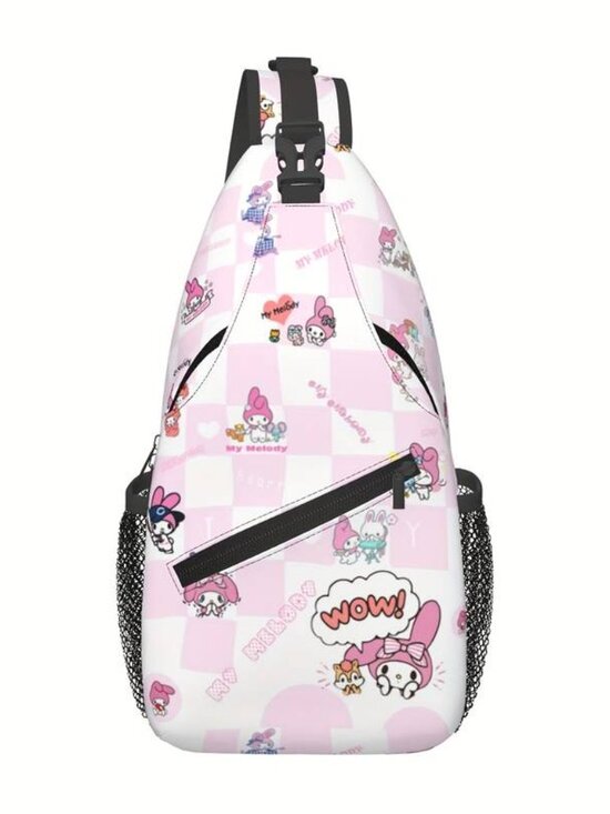 Sling Backpack Women Casual Geometric Crossbody Adjustable Strap Travel Pack